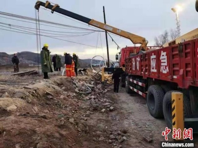 救援現場。 現場工作人員 供圖