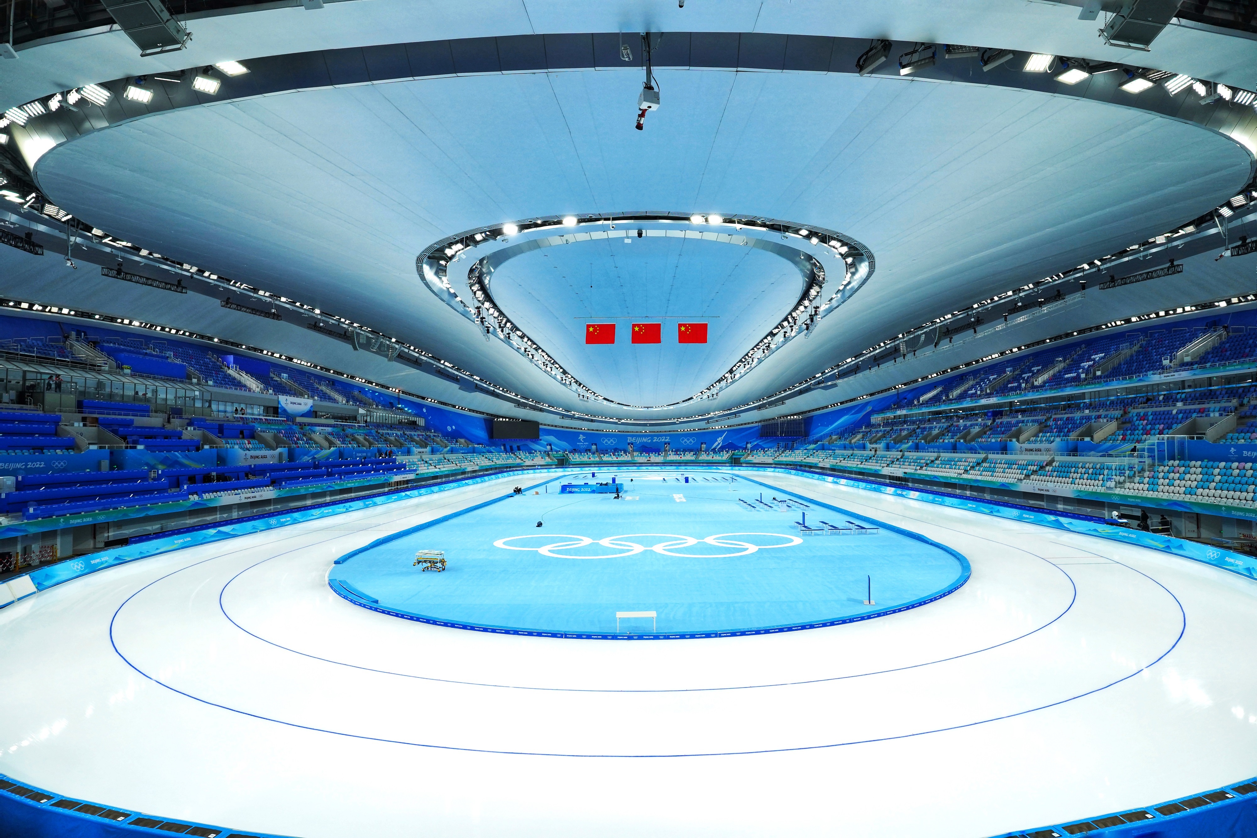 △國家速滑館，2022年1月4日，習(xí)近平總書記到這里調(diào)研。(圖/總臺(tái)國廣記者李晉拍攝)