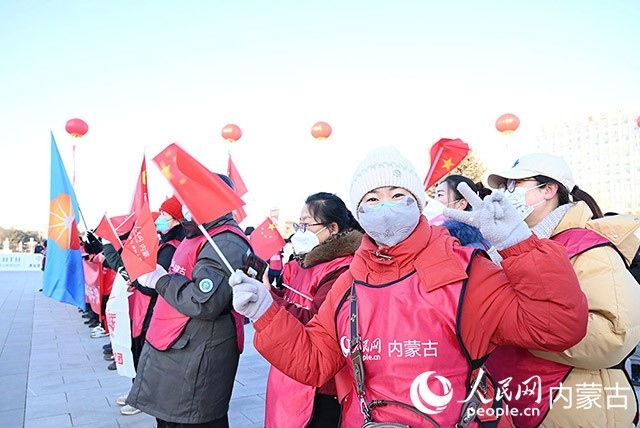 2022年呼和浩特市第七屆徒步迎新活動(dòng)現(xiàn)場(chǎng)。人民網(wǎng) 劉藝琳攝