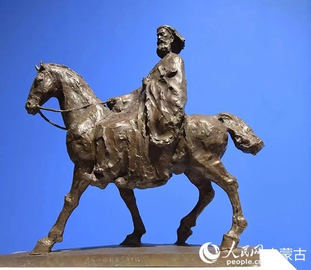 吳為山作品《馬可波羅》。人民網(wǎng)記者 富麗娟攝