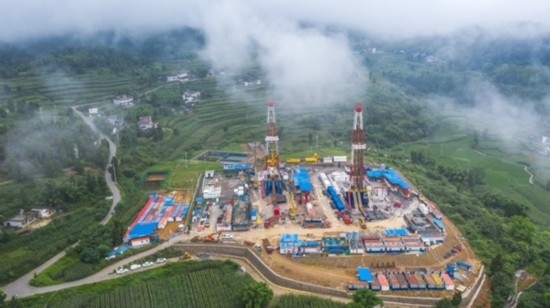 江漢油田涪陵頁(yè)巖氣田。涪陵頁(yè)巖氣公司供圖