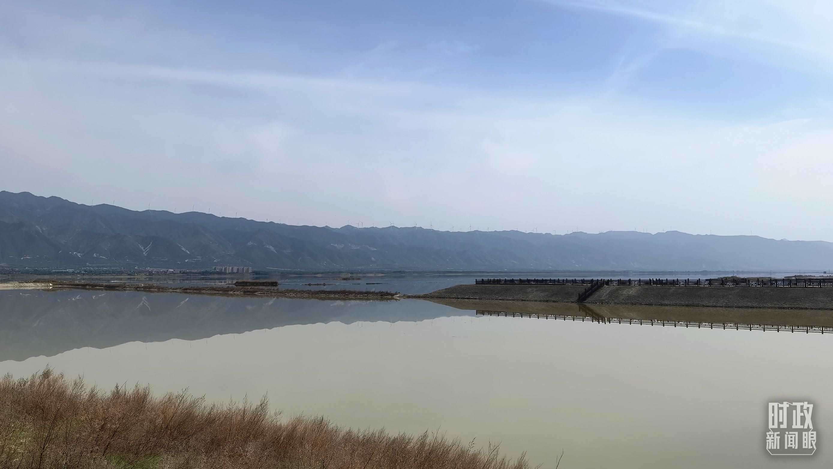 △運城鹽湖。（總臺央視記者馬亞陽拍攝）