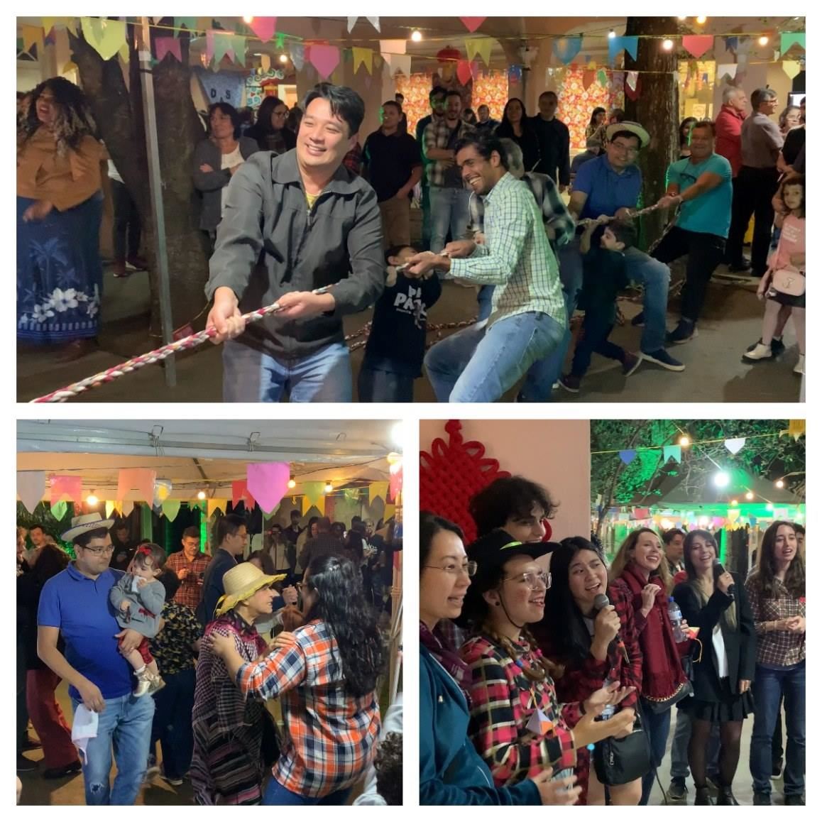 參與者在活動(dòng)中體驗(yàn)巴西豐收節(jié)文化元素。（圣保羅州立大學(xué)孔子學(xué)院供圖）