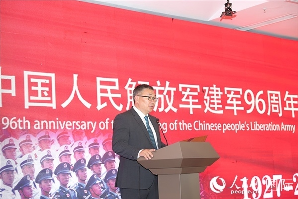 蒙古國國防部副部長瑪格奈致辭。人民網(wǎng)記者 霍文攝J