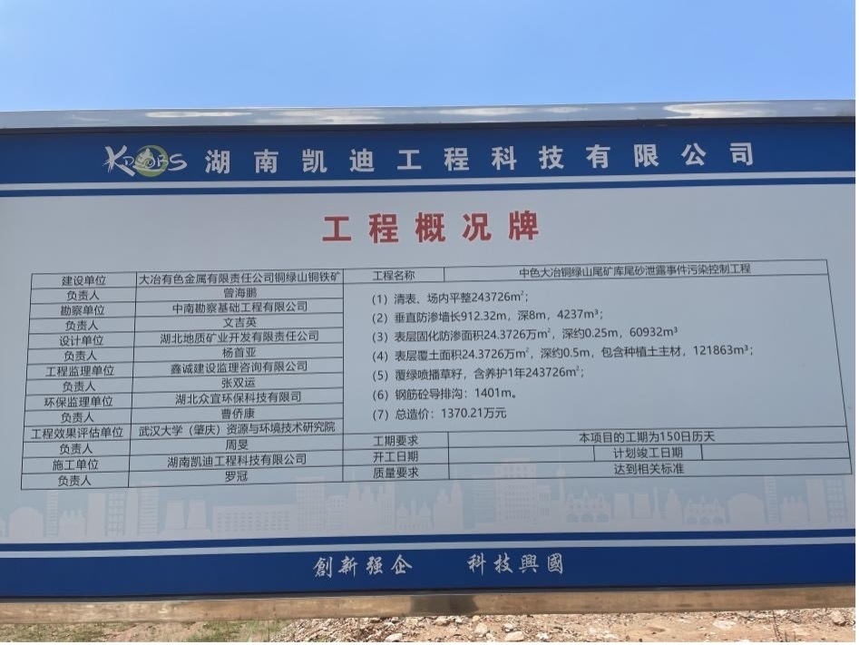 工程概況牌。 人民網(wǎng)記者 楊喬攝