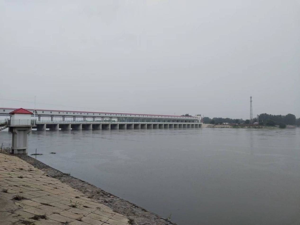 獨流減河進洪閘。受訪者供圖