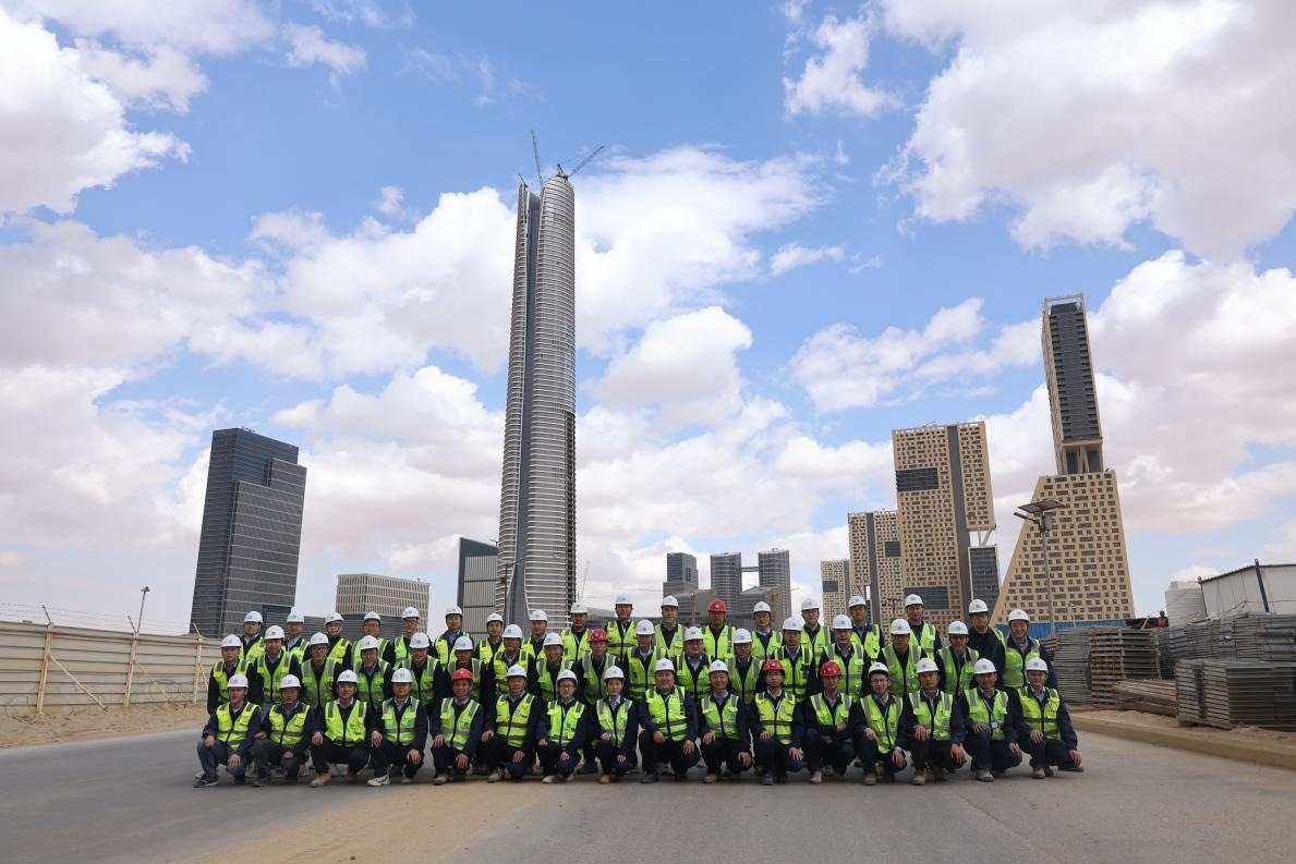 埃及新首都CBD標志塔項目青年工程師團隊。 受訪者供圖