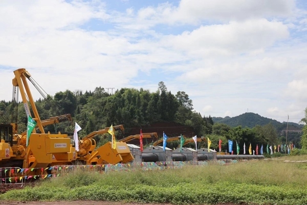 川氣東送二線天然氣管道工程施工現(xiàn)場(chǎng)。受訪者供圖