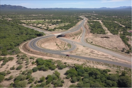 埃爾埃斯皮諾公路項目互通立交航拍。中國中鐵供圖