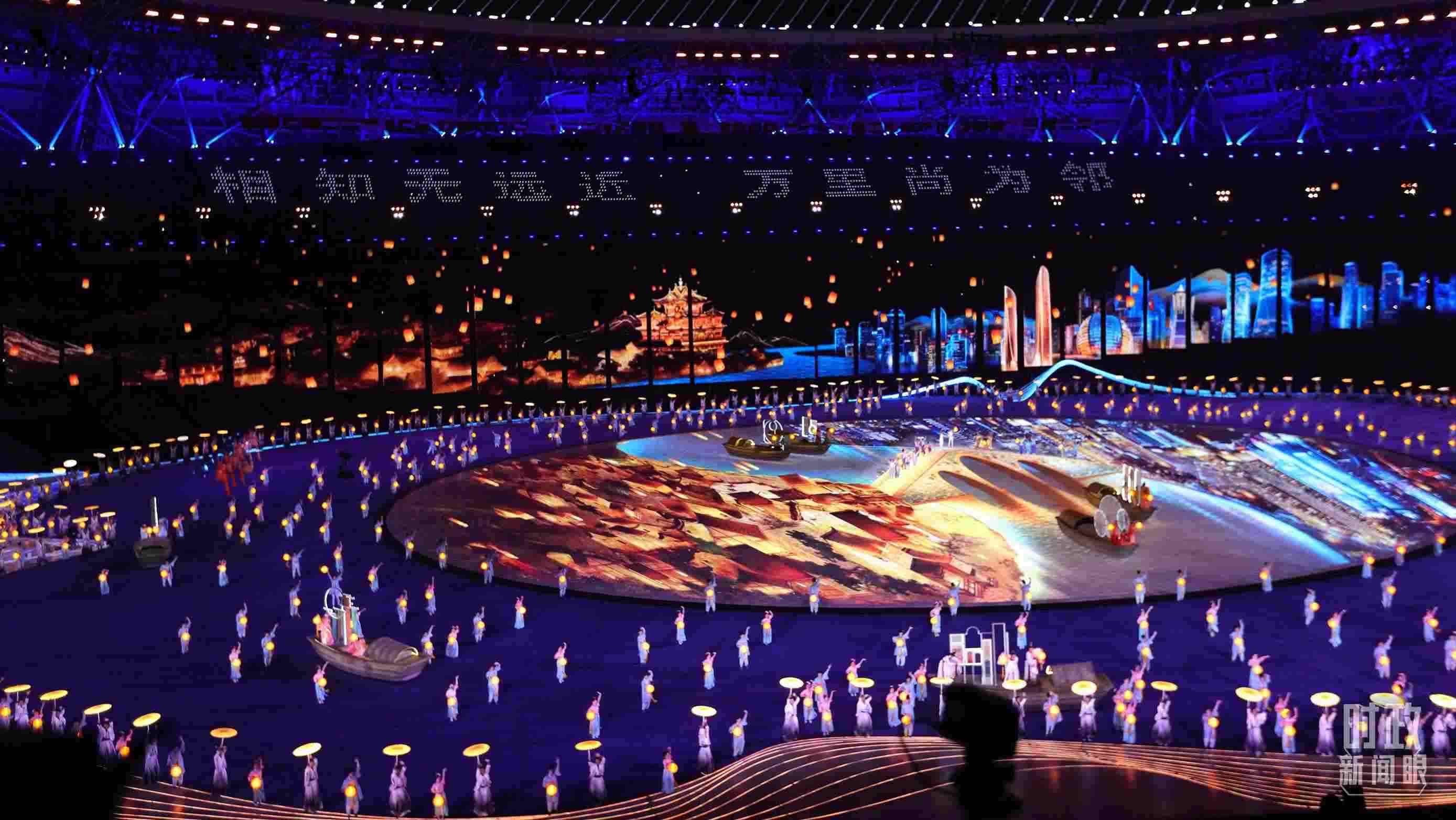 △杭州第19屆亞運(yùn)會(huì)開(kāi)幕式。（總臺(tái)央視記者魏幫軍拍攝）