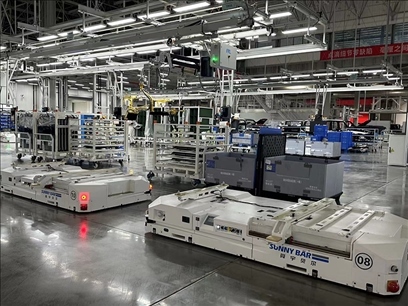 新能源汽車智能生產線。人民網 王紹紹攝