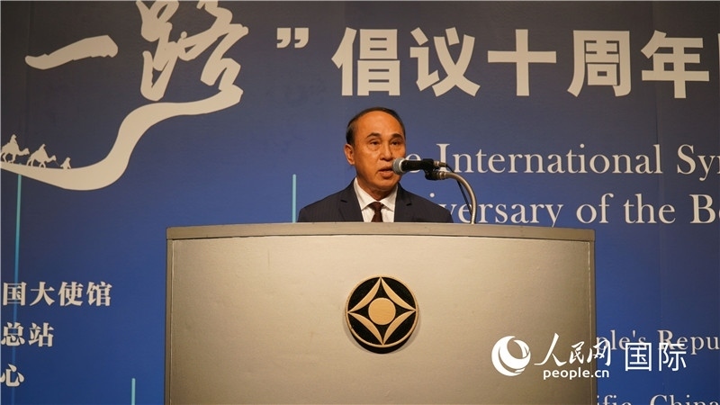 柬埔寨駐日大使圖伊瑞發(fā)言。人民網(wǎng) 蔣曉辰攝