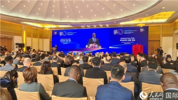 塞內(nèi)加爾駐華大使致辭。人民網(wǎng)記者 萬宇攝