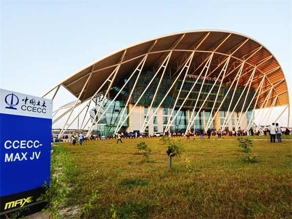 孟加拉國建筑面積最大鐵路車站——科考斯巴扎車站。中國土木工程集團有限公司供圖