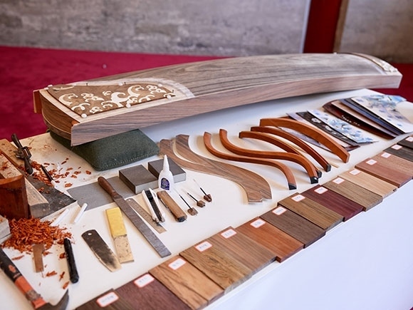 蘭考古箏制作展示。中央音樂學(xué)院供圖