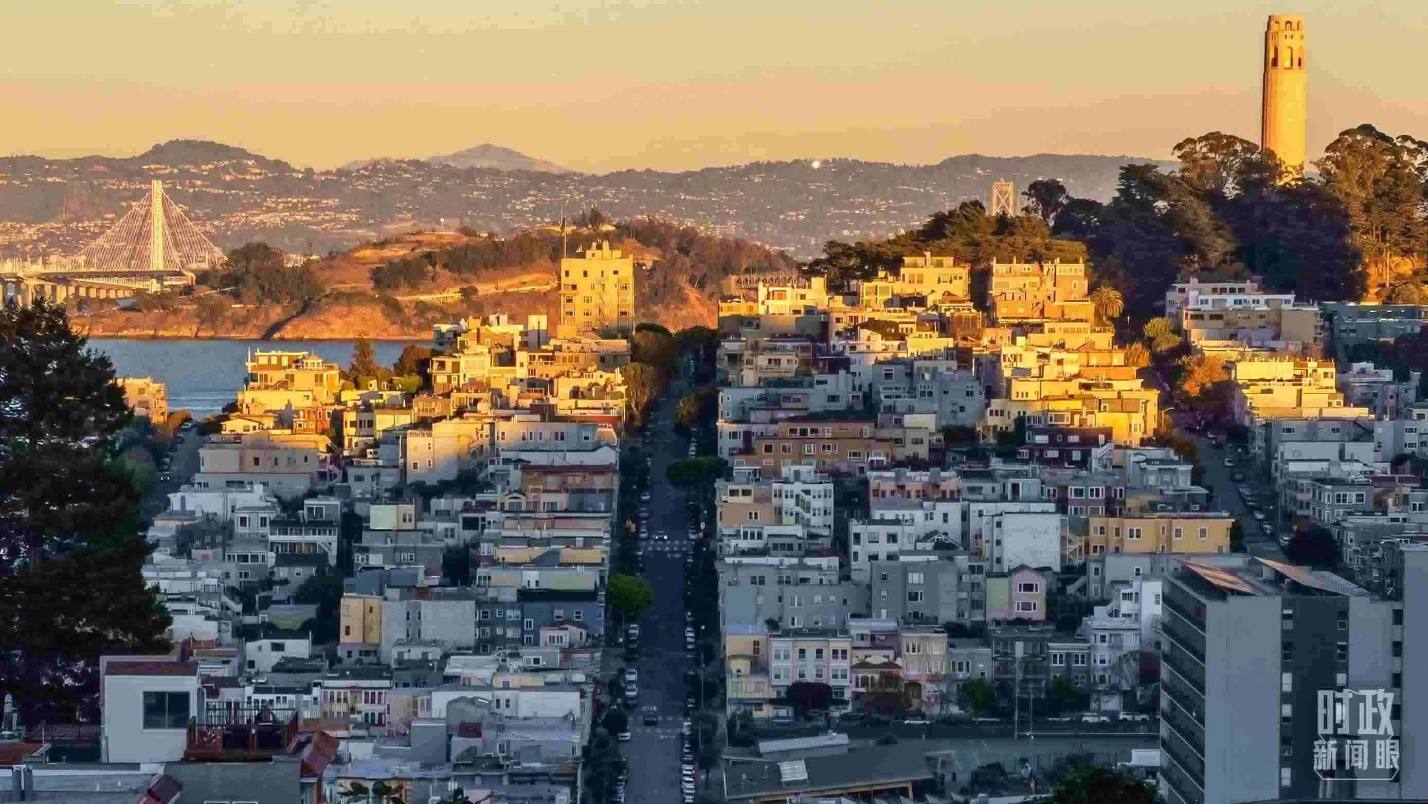 △舊金山街景。（總臺(tái)央視記者石丞拍攝）