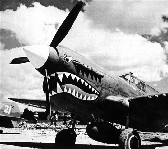 陳納德組織的美國志愿航空隊“飛虎隊”駐扎在芷江機場（資料照片）。新華社發(fā)