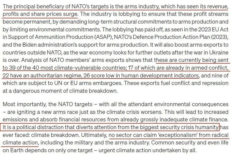 看看北約的“碳足跡”，就知道西方的氣候承諾有多扯