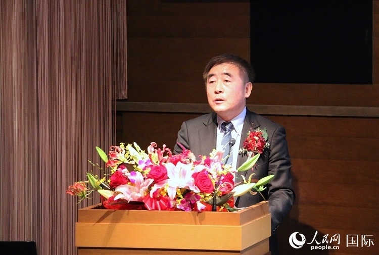 科盟會長楊克儉發(fā)表致辭。人民網(wǎng) 許可攝