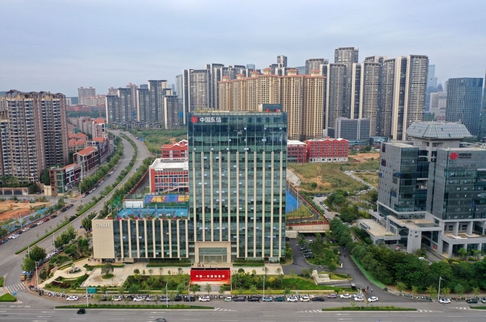 中國(guó)—東盟信息港（無人機(jī)照片）。