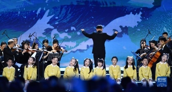 12月16日拍攝的第五屆海南島國際電影節(jié)開幕式現(xiàn)場(chǎng)。