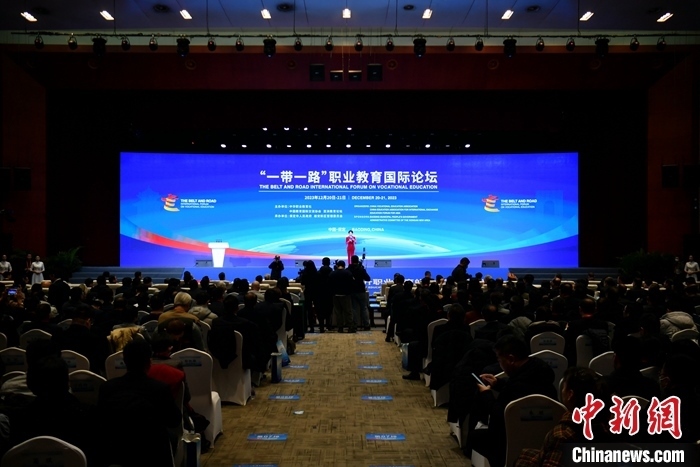 圖為 “一帶一路”職業(yè)教育國際論壇現(xiàn)場。 中新社記者 韓冰 攝