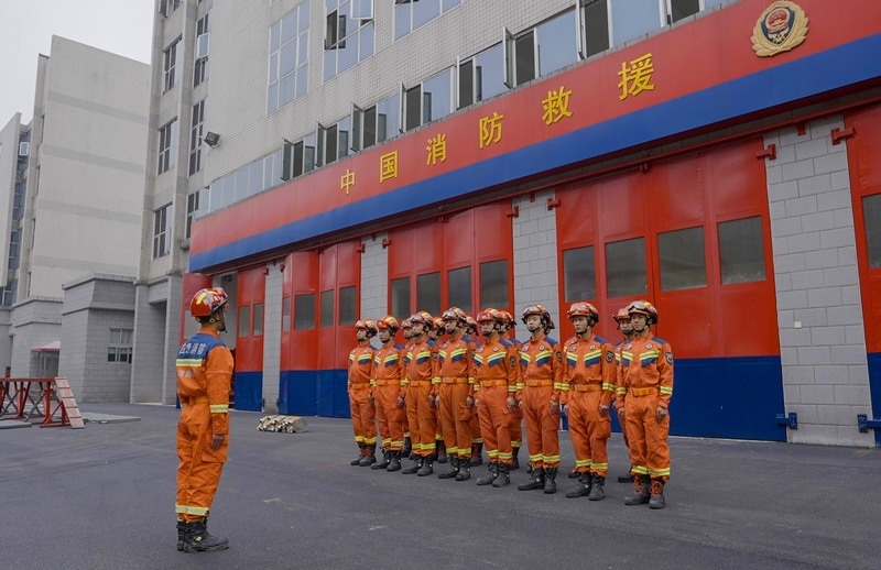 集結(jié)列隊(duì)。受訪者供圖