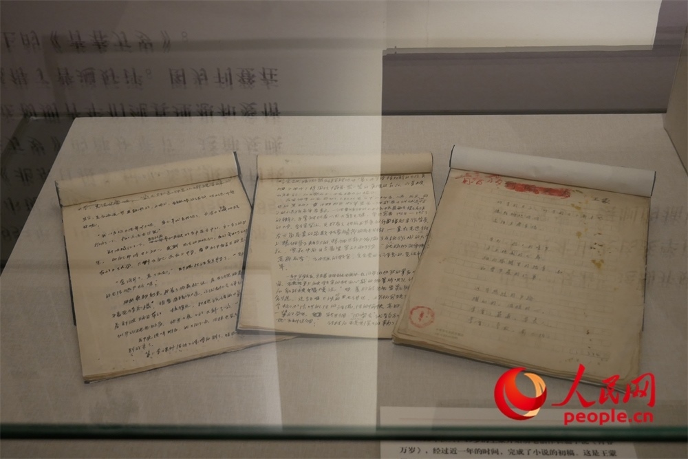 《青春萬(wàn)歲》手稿。人民網(wǎng)記者 韋衍行攝