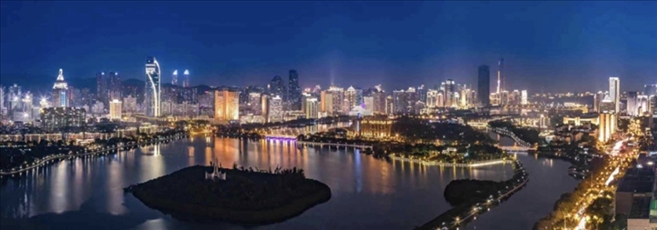 筼筜夜色。（圖源：人民日?qǐng)?bào)）