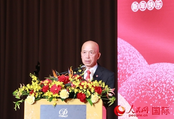 全華聯理事長賀乃和致辭。人民網 許可攝