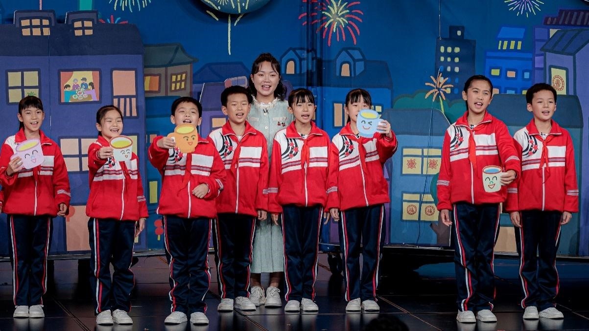 湖南省懷化市會同縣粟裕希望小學田野詩班彩排現(xiàn)場。主辦方供圖