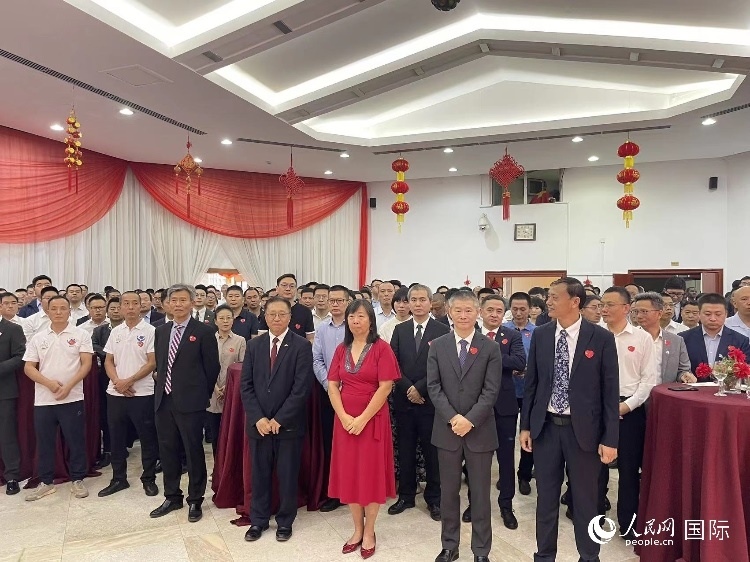 駐尼日利亞使館春節(jié)招待會(huì)現(xiàn)場(chǎng)。人民網(wǎng)記者 姜宣攝