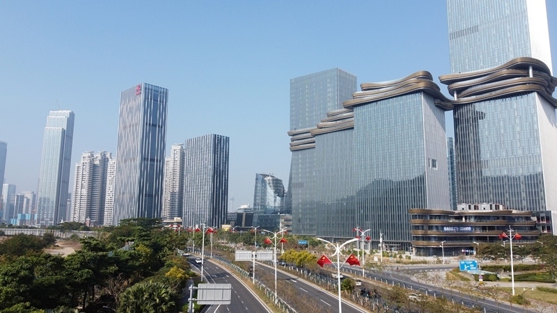 2024年1月1日，廣東珠海，橫琴粵澳深度合作區(qū)樓群。