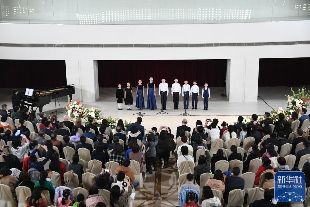 3月21日，金融街童聲合唱團在音樂會上演出。新華社記者 任超 攝