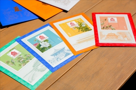 《四季故宮》藏書票。故宮博物院供圖