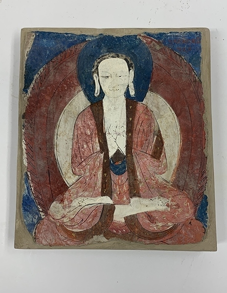 佛像壁畫殘片（暫定名）。國(guó)家文物局供圖