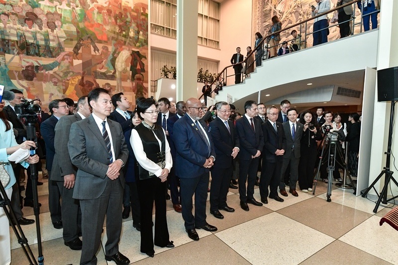 圖為“遇鑒漢字，和合共生”漢字展活動現(xiàn)場。（主辦方供圖）