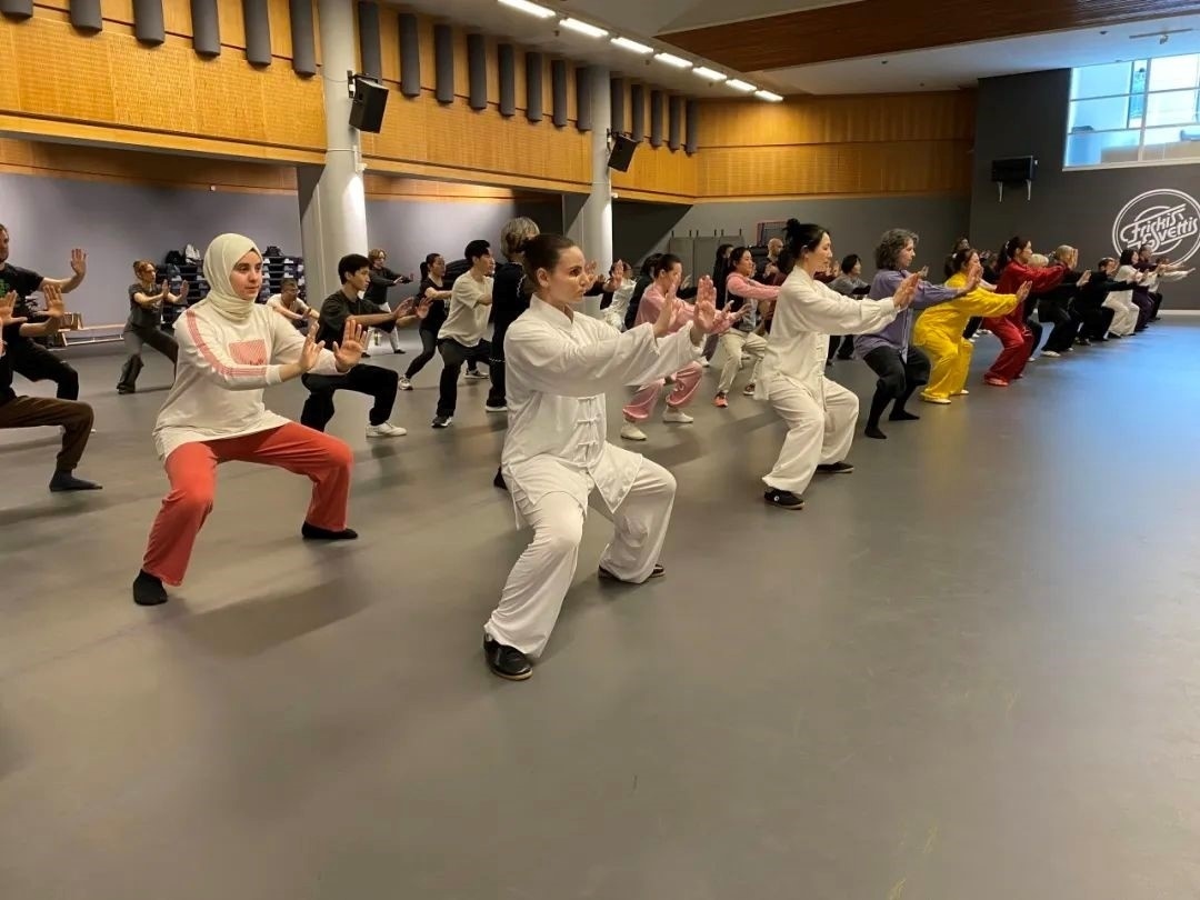 培訓班學員學習太極拳。斯德哥爾摩中國文化中心供圖