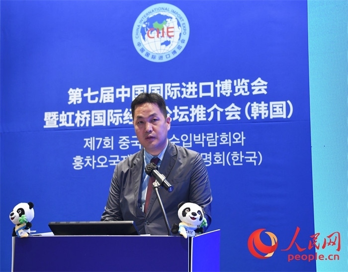 在華韓國創(chuàng)新中心代表金鐘文發(fā)言。 人民網(wǎng) 程安康攝