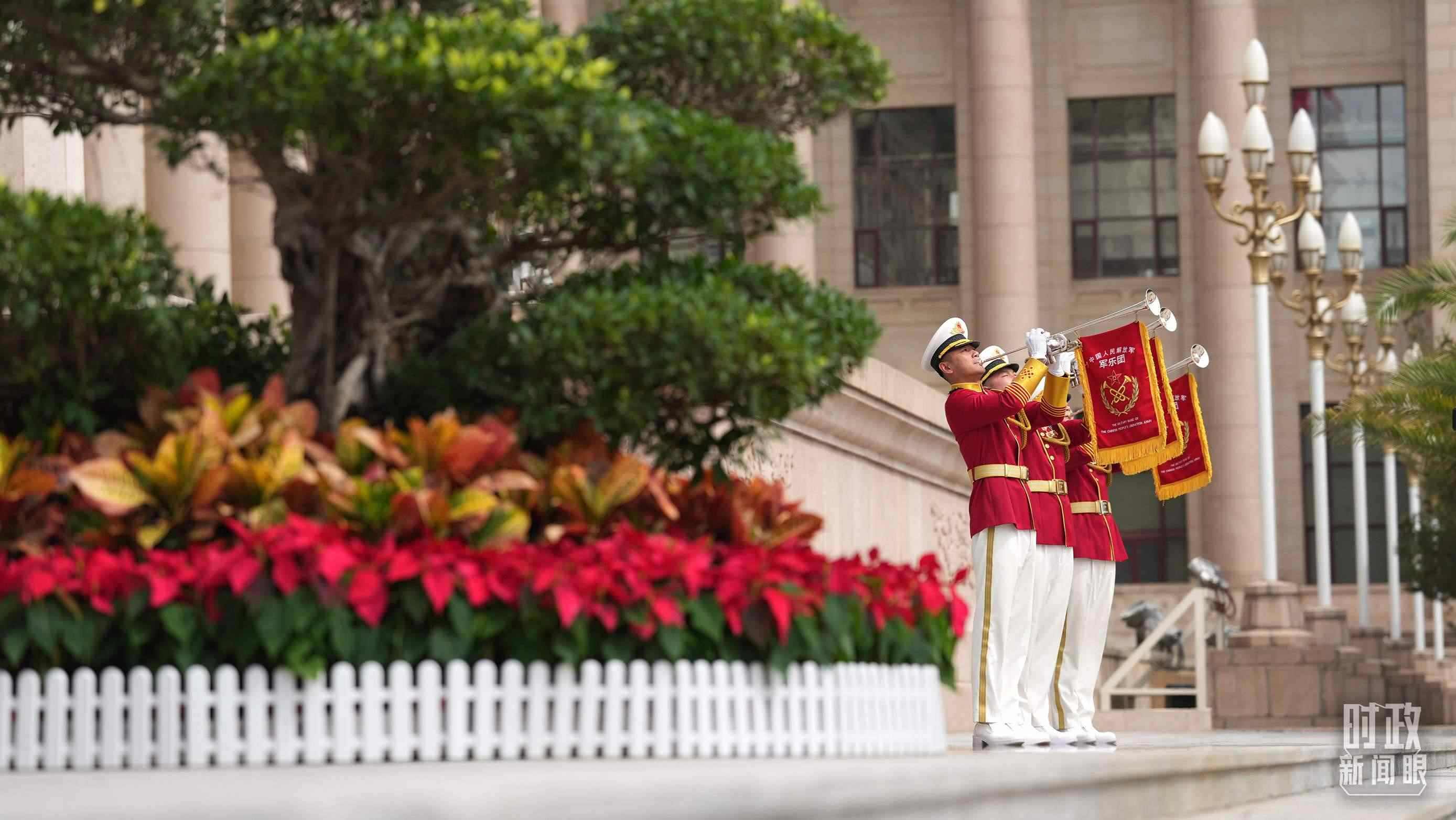 △歡迎儀式現(xiàn)場。（總臺國廣記者李晉拍攝）