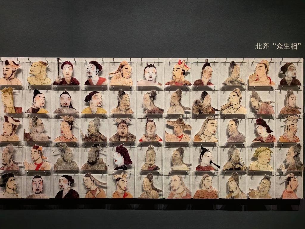 太原北齊壁畫博物館從山西北朝壁畫中提取人物元素展現(xiàn)當(dāng)時(shí)民族融合、文化交流。太原北齊壁畫博物館供圖