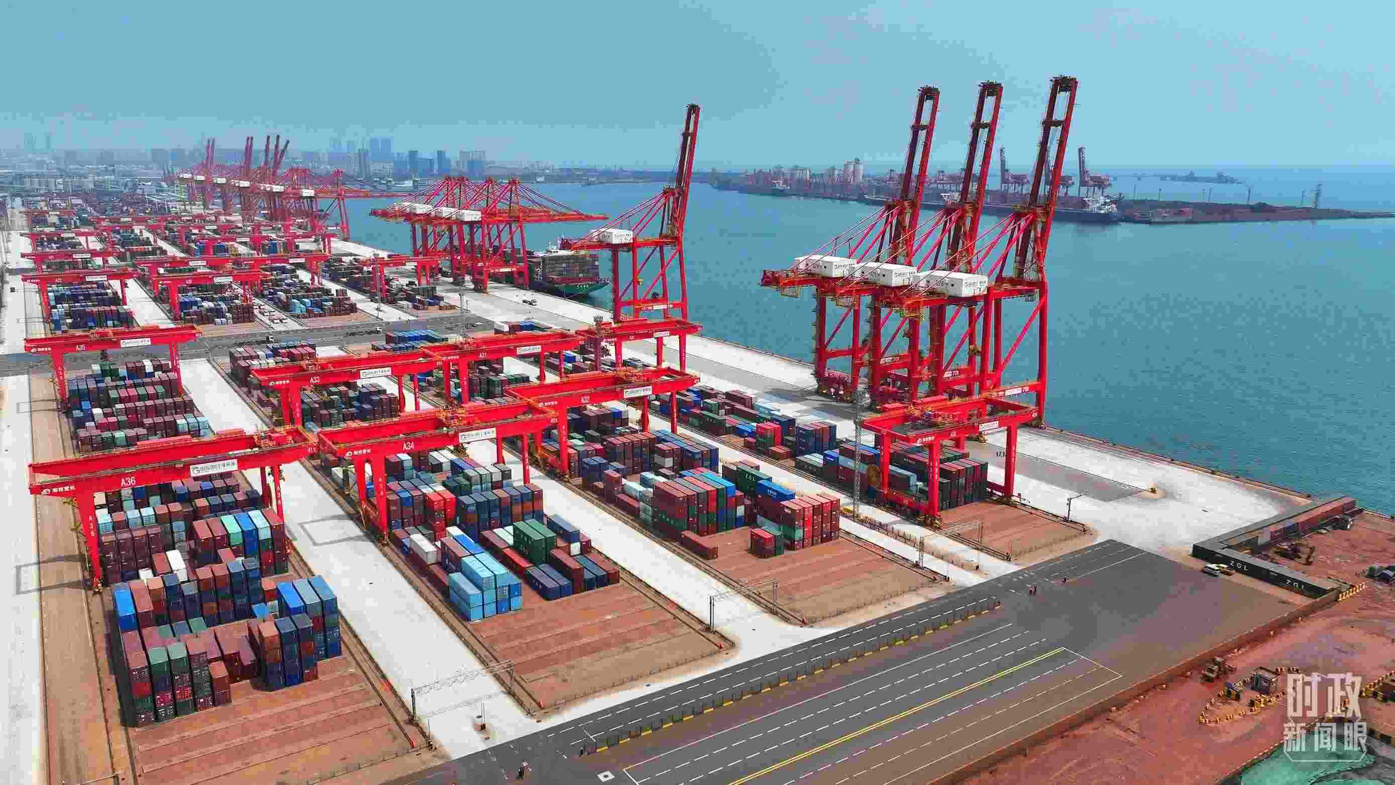 山東日照港。（總臺央視記者范凱拍攝）