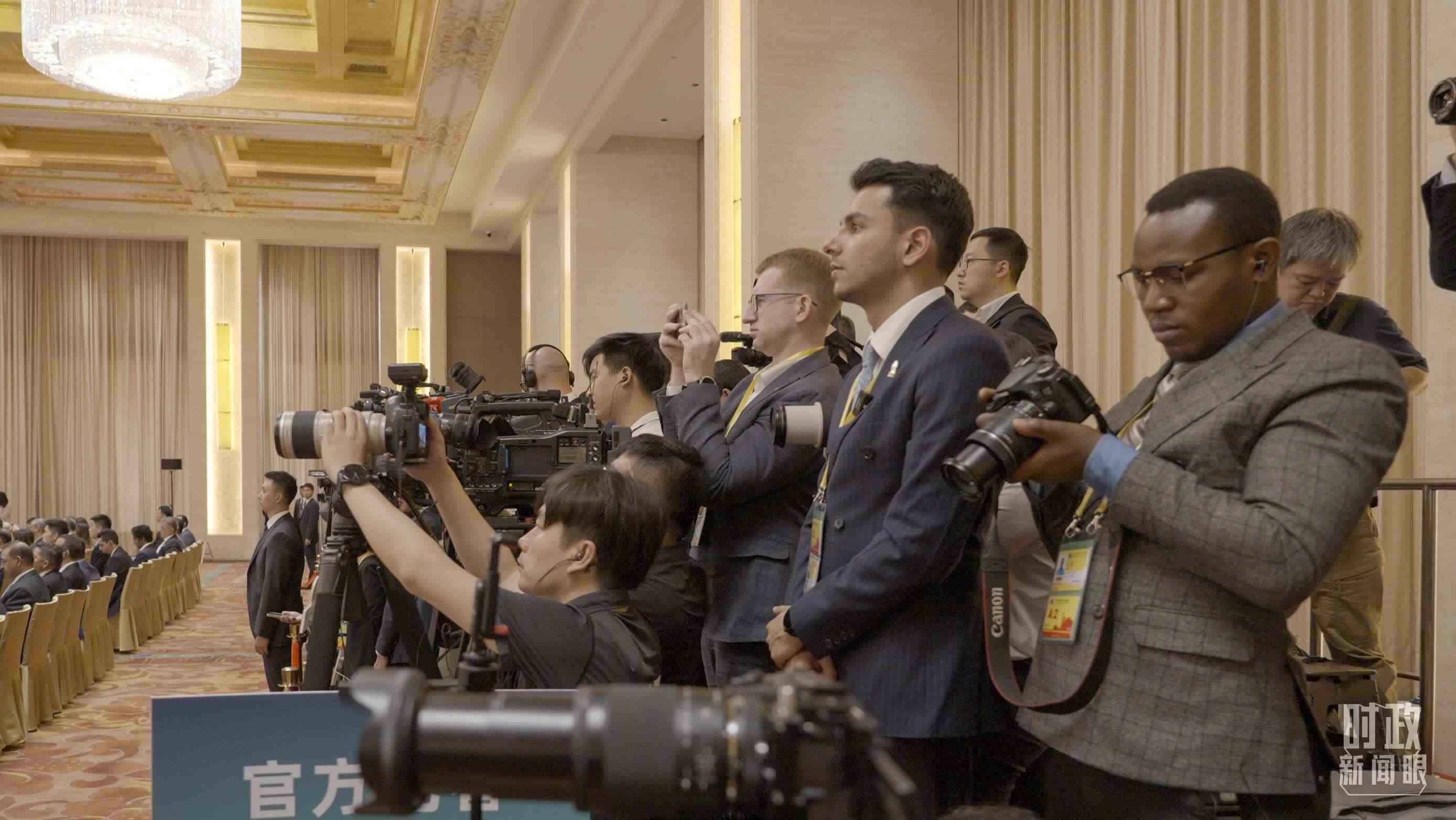 △現(xiàn)場媒體區(qū)。（總臺央視記者彭漢明拍攝）