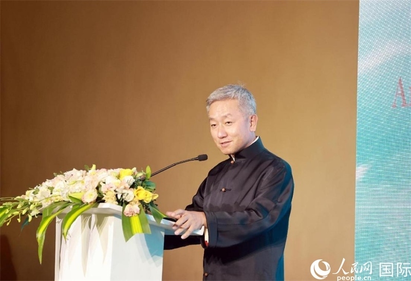 張益明大使致辭。人民網(wǎng)記者 管克江攝