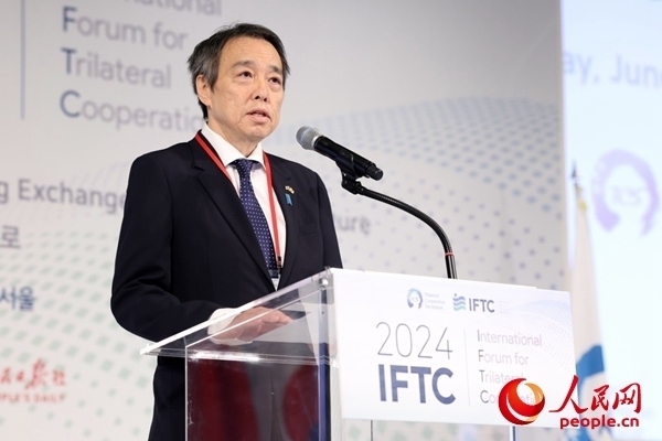 日本駐韓國(guó)大使水島光一致辭。主辦方供圖