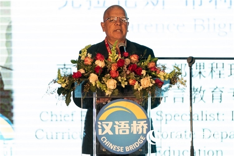 南非基教部專家克拉倫斯·布利格諾特做主旨發(fā)言。人民日?qǐng)?bào)非洲中心分社 希拉茲·莫林?jǐn)z