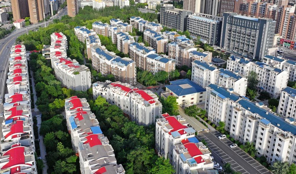 6月19日拍攝的長城花園社區(qū)（無人機照片）。