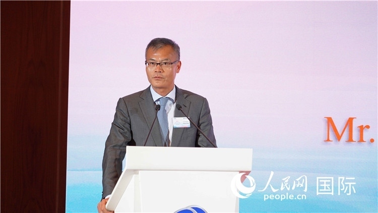 中國駐南非使館鄭冰開公使發(fā)言。 人民網(wǎng) 張茜 攝