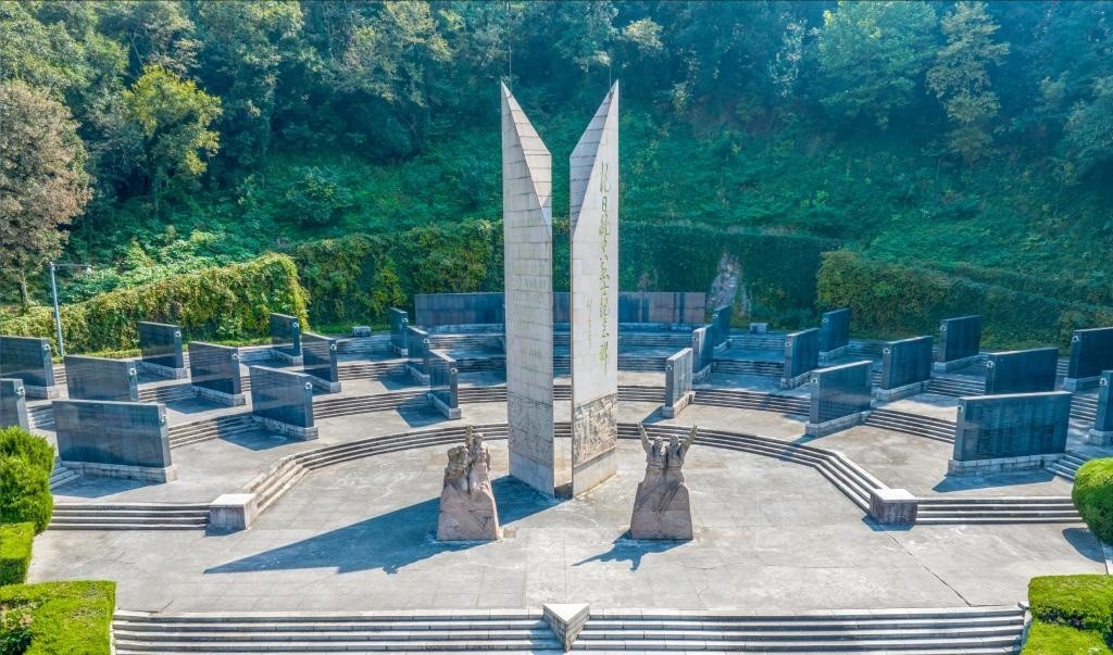 抗日航空英烈紀(jì)念碑廣場。（受訪單位供圖）