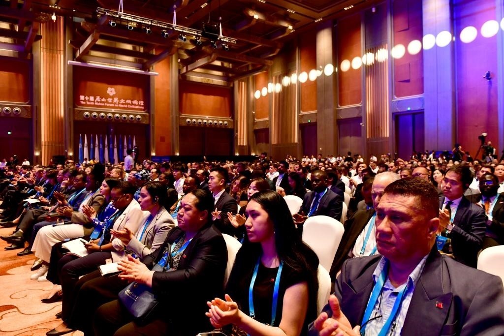 與會(huì)嘉賓出席第十屆尼山世界文明論壇。新華社記者 郭緒雷 攝